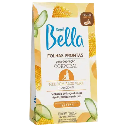 Imagem do produto Depil Bella Mel e Aloe Vera - Folha Depilatória Corporal (16 Unidades)