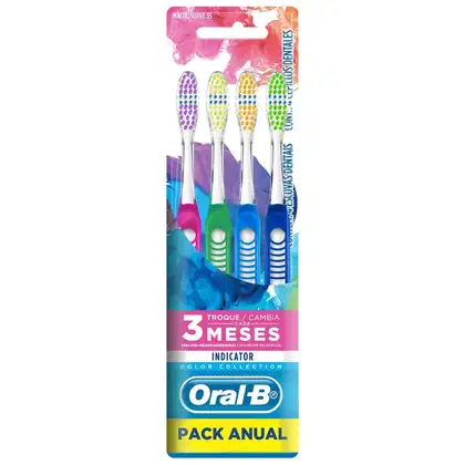 Imagem do produto Escova Dental Oral-B Indicator Color Collection 35 Pack Anual - 4 unidades
