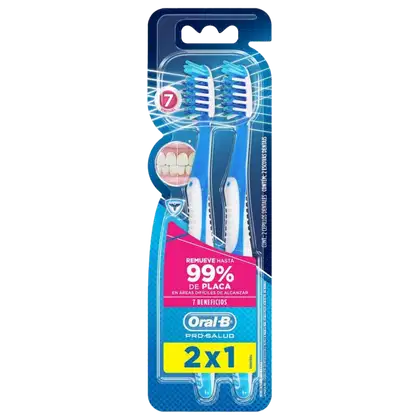 Imagem do produto Escova Dental Oral-B Pro-Saúde 7 Benefícios Macia - 2 Unidades