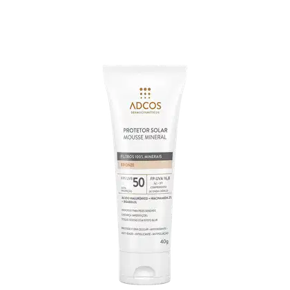 Imagem do produto Adcos Mousse Mineral Tonalizante FPS 50 Bronze - Protetor Solar Facial com Cor 40g