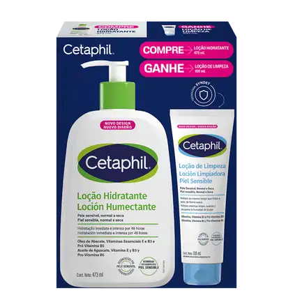 Imagem do produto Kit Cetaphil Loção Hidratante 473ml + Loção de Limpeza 100ml