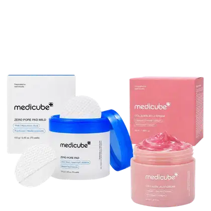 Imagem do produto Kit Medicube Zero Pore Pad Collagen Jelly Cream (2 Produtos)