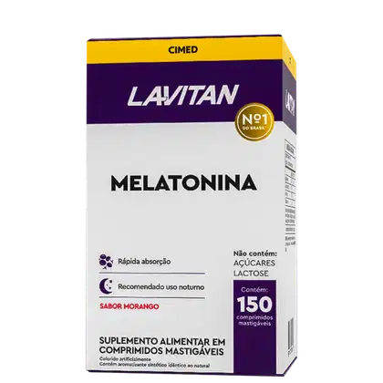 Imagem do produto Cimed Lavitan Melatonina Morango - Suplemento Alimentar (150 Cápsulas)