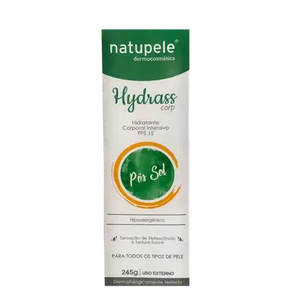 Imagem do produto Natupele Hydrass Corp Pós-Sol FPS 15 - Hidratante Corporal 245g