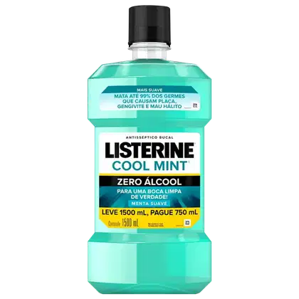 Imagem do produto Listerine Cool Mint Refrescância Suave - Antisséptico Bucal 1,5L