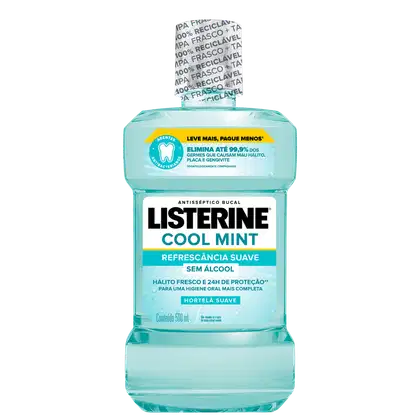 Imagem do produto Listerine Cool Mint Refrescância Suave - Antisséptico Bucal 500ml