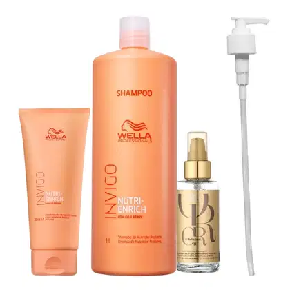 Imagem do produto Kit Wella Professionals Invigo Nutri-Enrich Trio + Válvula (3 Produtos)