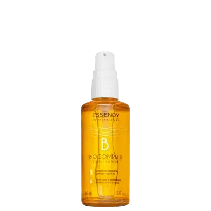 Finalizador capilar. O rótulo do produto exibe o nome da marca Essendy em destaque, juntamente com a denominação "Biocomplex Finalizador" e informações sobre sua finalidade de revitalizar e disciplinar os cabelos.