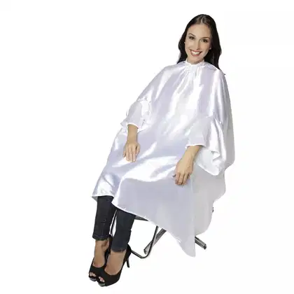 Imagem do produto Santa Clara Cetim com Manga Branca - Capa de Corte para Cabeleireiro