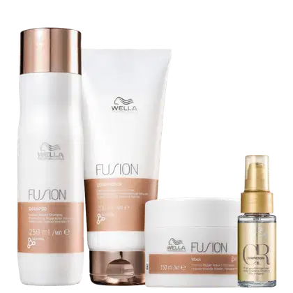 Imagem do produto Kit Wella Professionals Fusion + Oil Reflections Quarteto (4 Produtos)