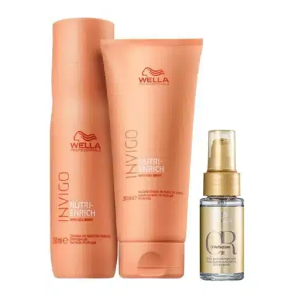 Imagem do produto Kit Wella Professionals Invigo Nutri-Enrich +Oil Reflection Trio (3 Produtos)