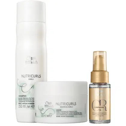 Imagem do produto Kit Wella Professionals Nutricurls & Oil Reflection (3 Produtos)