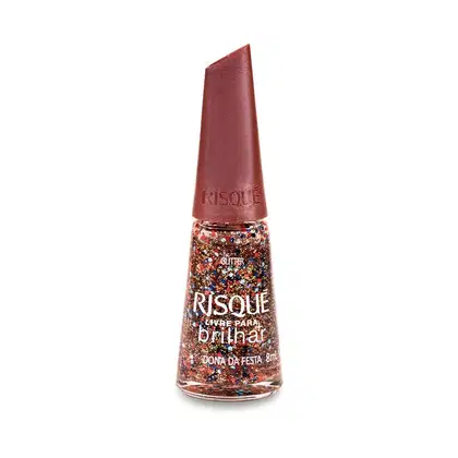 Imagem do produto Risqué Livre Para Brilhar Dona Da Festa - Esmalte Glitter 8ml