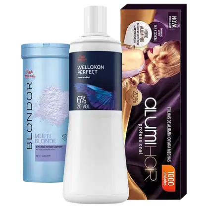 Imagem do produto Kit Wella Professionals Descolorante Multi Blonde Trio #2 (3 Produtos)