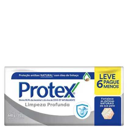 Imagem do produto Kit Sabonete em Barra Protex Limpeza Profunda (6 Unidades)