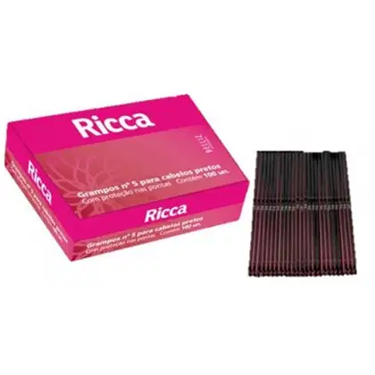 Imagem do produto Kit Ricca Grampos Nº5 Preto (100 Unidades)
