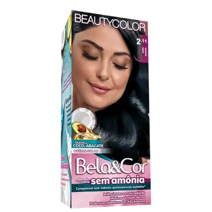 Imagem do produto BeautyColor Bela&Cor Sem Amônia 2.11 Preto Azulado - Coloração Creme