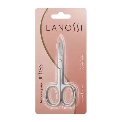 Imagem do produto Lanossi  em Aço Inox - Tesoura de Unha com Ponta Curvada