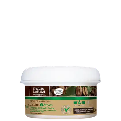 Imagem do produto D’água Natural Cafeína 7 Ativos - Creme De Massagem Redutor de Medidas 300g