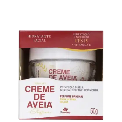 Imagem do produto Davene Creme de Aveia Original FPS 15 - Hidratante Facial 50g
