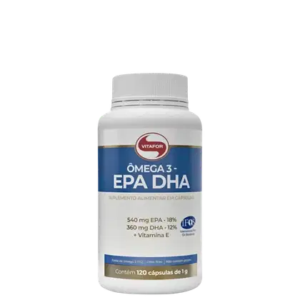Suplemento Alimentar Vitafor Ômega 3 EPA DHA, 120 cápsulas.