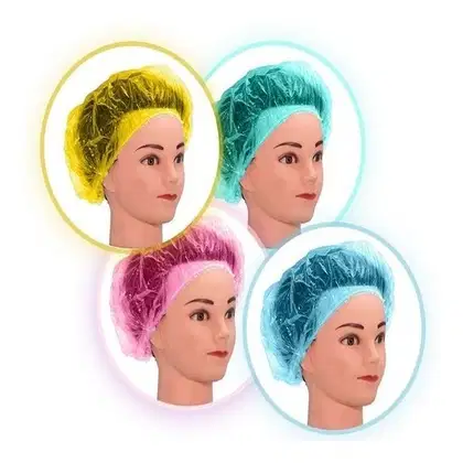 Imagem do produto Santa Clara Para Banho Colorida - Touca Plástica Descartável (100 Unidades)