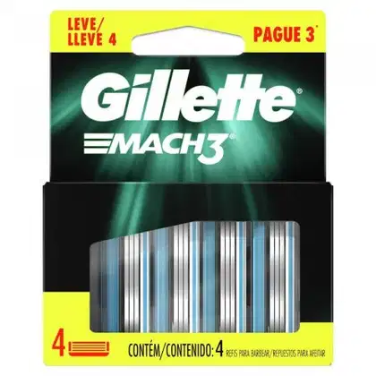 Imagem do produto Carga Gillette Mach3 Leve 4 Pague 3 Cartuchos