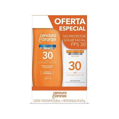 Imagem do produto Kit Cenoura & Bronze Proteção Solar Corporal e Facial FPS 30 Duo (2 Produtos)