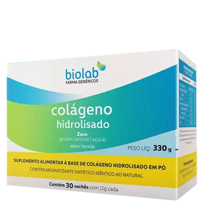Imagem do produto Biolab Colágeno Hidrolisado Laranja - Suplemento Alimentar (30 Sachês)