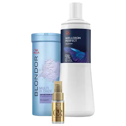 Imagem do produto Kit Wella Professionals Descoloração 30 Vol. + Oil Reflections Trio (3 Produtos)