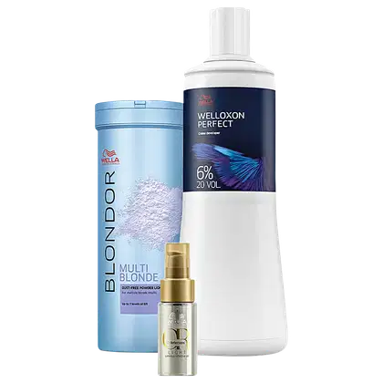 Imagem do produto Kit Wella Professionals Descoloração 20 Vol. + Oil Reflections Light Trio (3 Produtos)