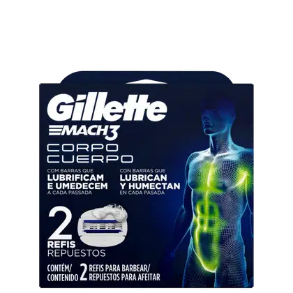 Imagem do produto Gillette Mach3 Corpo - Refil para Barbear (2 Unidades)