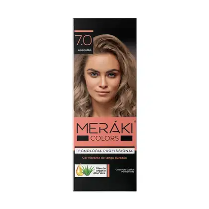 Imagem do produto Kit Tintura Meráki Color Louro Médio 7.0 125gr