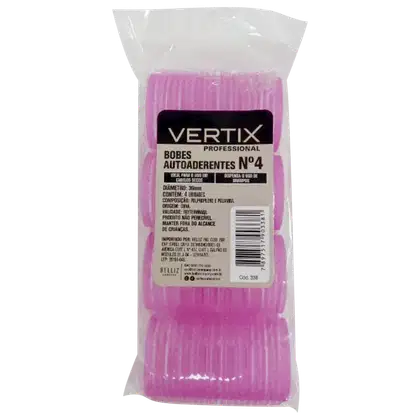 Imagem do produto Kit Vertix Bobs de Cabelo Autoaderentes Nº4 (4 Unidades)