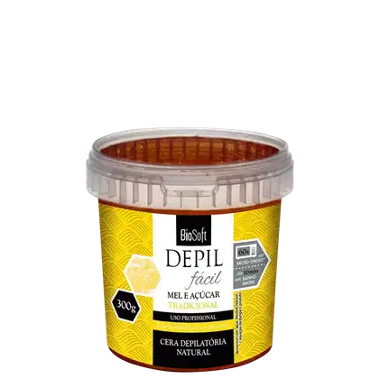 Imagem do produto Bio Soft Depil Fácil Mel e Açúcar Tradicional - Cera Depilatória 300g