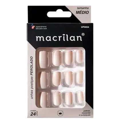 Imagem do produto Macrilan Médio Perolado - Unhas Postiças (24 Unidades)