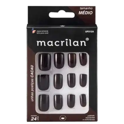 Imagem do produto Macrilan Médio Cacau - Unhas Postiças (24 Unidades)