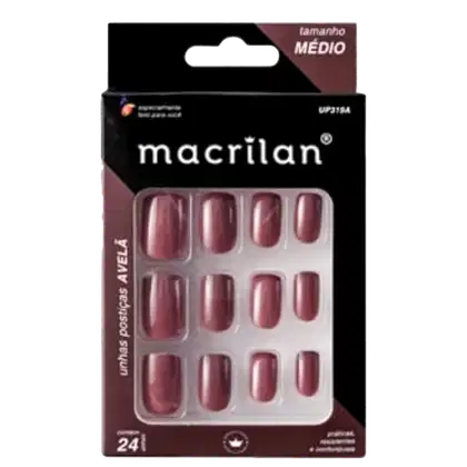 Imagem do produto Macrilan Médio Avelã - Unhas Postiças (24 Unidades)