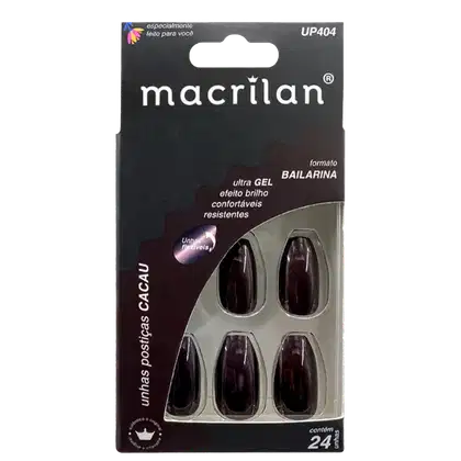 Imagem do produto Macrilan Bailarina Cacau - Unhas Postiças (24 Unidades)