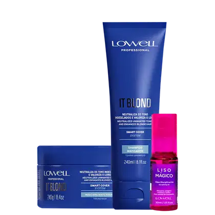 Imagem do produto Kit Lowell Violet Platinum Liso Mágico Trio (3 Produtos)