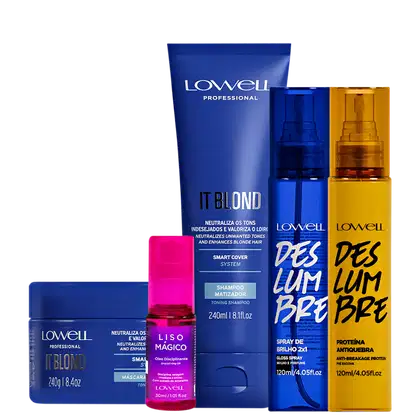 Imagem do produto Kit Lowell Violet Platinum Deslumbre Liss Five (5 Produtos)