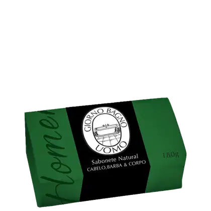 Imagem do produto Giorno Uomo Cabelo, Barba e Corpo Verde - Sabonete em Barra 180g