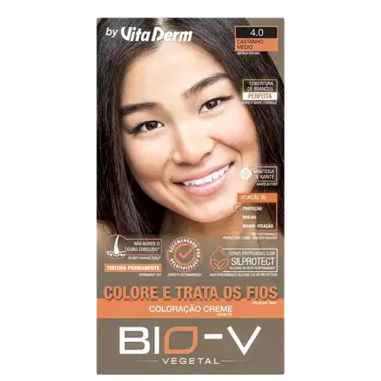 Imagem do produto Vita Derm Bio-V Vegetal 4.0 Castanho Médio - Coloração Permanente
