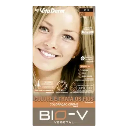 Imagem do produto Vita Derm Bio-V Vegetal 8.0 Louro Claro - Coloração Permanente