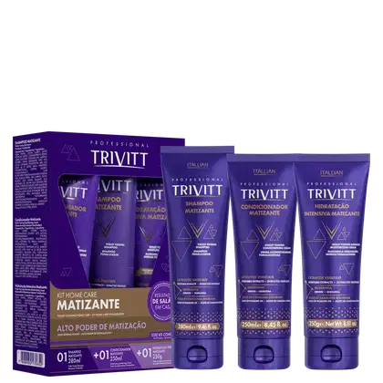 Imagem do produto Kit Itallian Hairtech Professional Trivitt Matizante (3 Produtos)