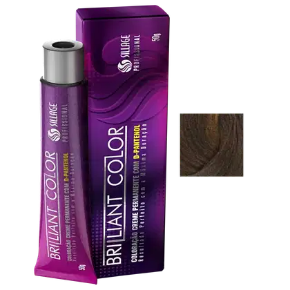 Imagem do produto Sillage Brilliant Color 6/7 Louro Escuro Marrom Chocolate - Coloração 50g