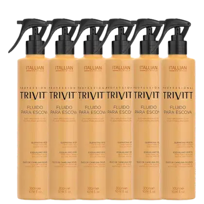 Imagem do produto Kit Itallian Hairtech Professional Trivitt Fluido Para Escova (6 Unidades)