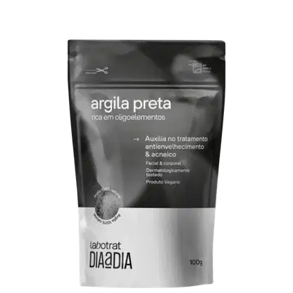 Argila Preta em Pó Laborat Dia a Dia Facial e Corporal.