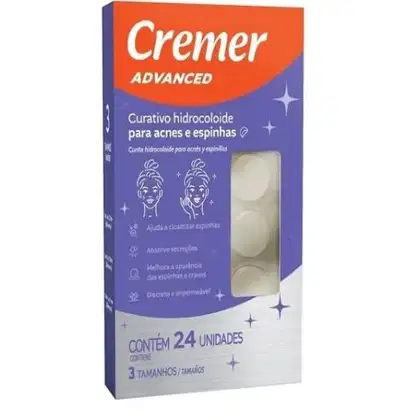 Imagem do produto Curativo Hidrocolóide para Acne e Espinhas Advanced Cremer 24 Uni