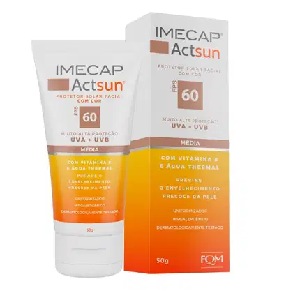 Imagem do produto Protetor Solar Imecap Actsun FPS60 Pele Média com 50g